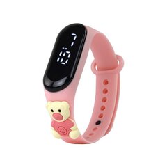 LeanToys Teddy Bear Pink kaina ir informacija | Išmaniosios apyrankės (fitness tracker) | pigu.lt