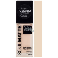 Makiažo pagrindas Gabriella Salvete Soulmatte Hyaluronic Foundation, 02 Cold Ivory, 30 ml kaina ir informacija | Makiažo pagrindai, pudros | pigu.lt