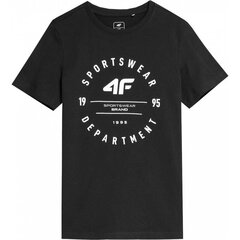Marškinėliai berniukams 4F, juodi kaina ir informacija | Marškinėliai berniukams | pigu.lt