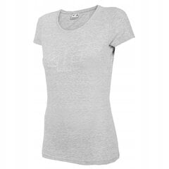 Marškinėliai moterims 4F, pilki kaina ir informacija | Marškinėliai moterims | pigu.lt