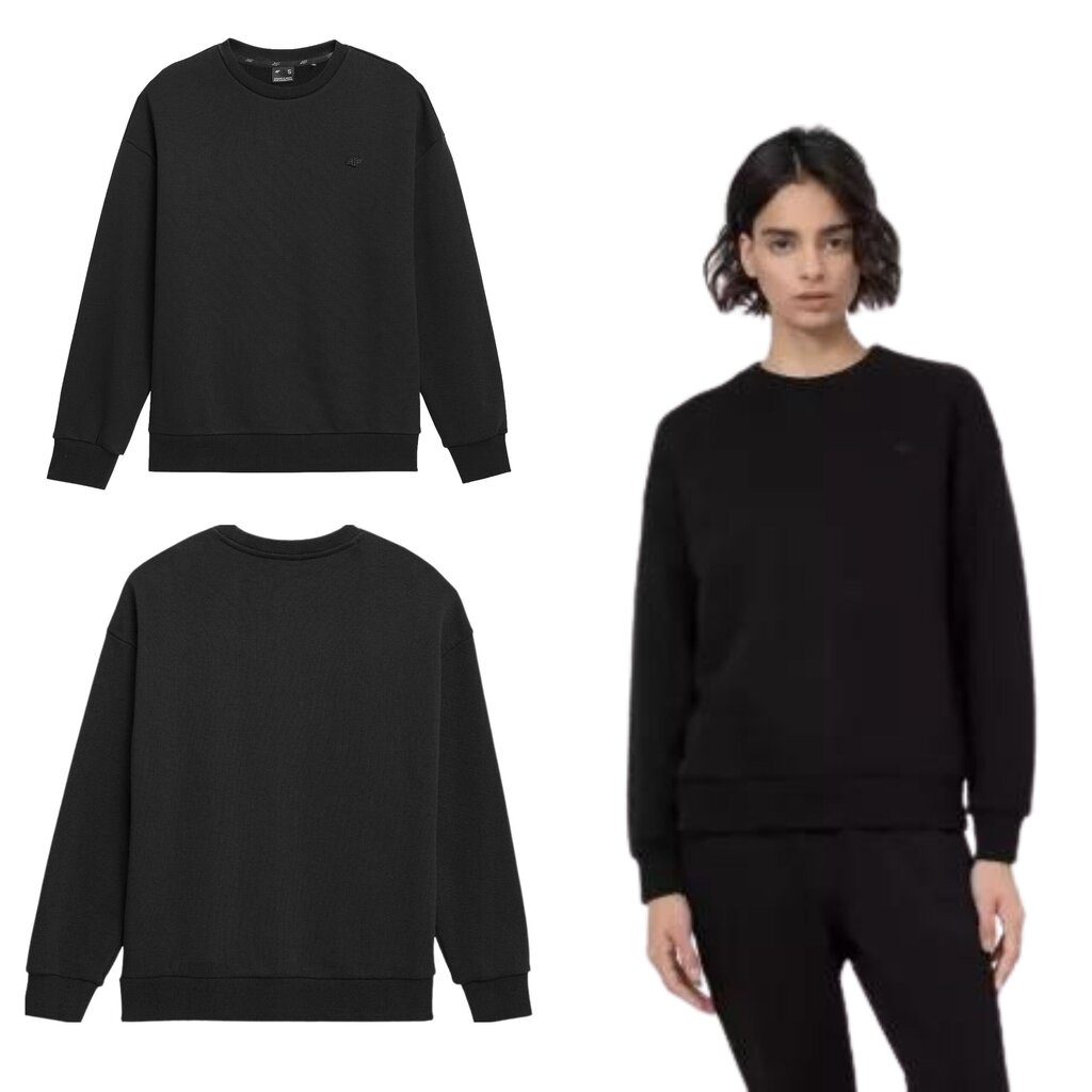 Džemperis moterims 4F, juodas цена и информация | Megztiniai moterims | pigu.lt