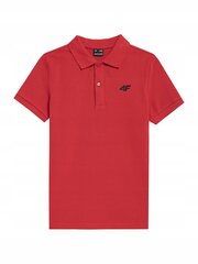 Polo marškinėliai berniukams 4F, raudoni цена и информация | Рубашки для мальчиков | pigu.lt