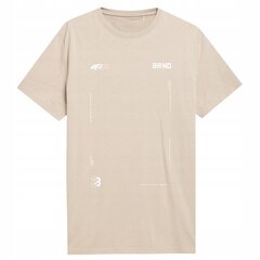 Marškinėliai vyrams 4F, smėlio spalvos kaina ir informacija | Vyriški marškinėliai | pigu.lt