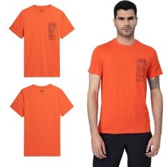 Marškinėliai vyrams 4F, oranžiniai kaina ir informacija | Vyriški marškinėliai | pigu.lt