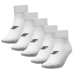 Мужские носки 4F, 5 пар, белые, размер 39-42 4FSS23USOCM135_BIALY_3942 цена и информация | Мужские носки | pigu.lt