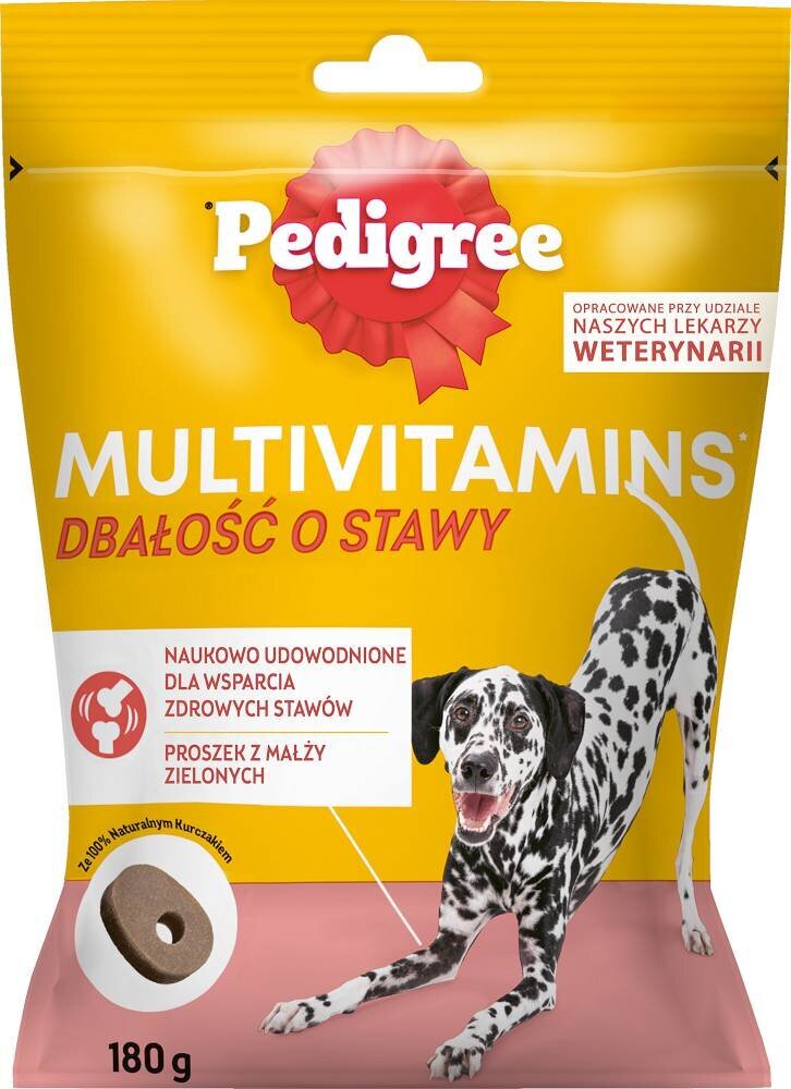 Pašaro papildas suaugusiems šunims su vištiena Pedigree Multivitamins, 180 g kaina ir informacija | Vitaminai, papildai, antiparazitinės priemonės šunims | pigu.lt