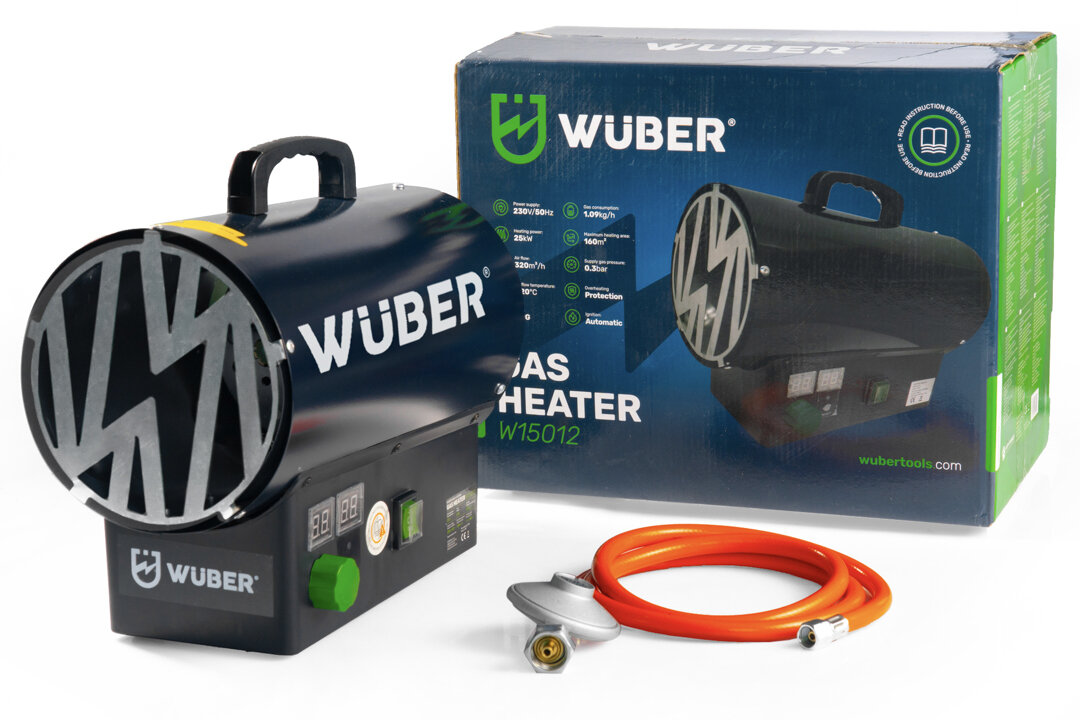 Dujinis šildytuvas Wuber 25 kW su termostatu kaina ir informacija | Šildytuvai | pigu.lt