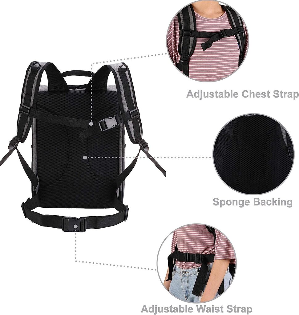 Transportavimo kuprinė augintiniams Apollo Walker Pet Carrier, 30x24x41cm kaina ir informacija | Transportavimo narvai, krepšiai | pigu.lt