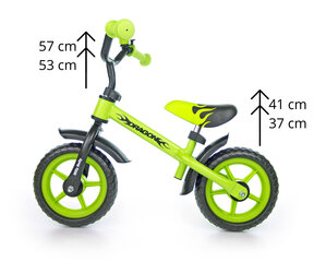 Balansinis dviratukas Dragon Milly Mally, žalias kaina ir informacija | Balansiniai dviratukai | pigu.lt