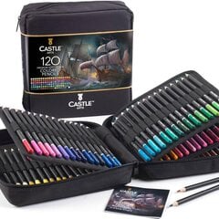 Spalvoti pieštukai Castle Art Supplies, 120 vnt. kaina ir informacija | Piešimo, tapybos, lipdymo reikmenys | pigu.lt