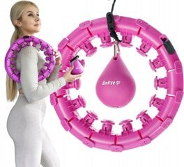 Gimnastikos lankas su smeigėmis ir svoriu Hula Hoop, 120 cm, violetinis цена и информация | Обручи, гимнастические палки | pigu.lt