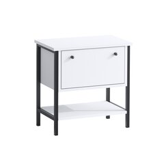 Столик Асир, 55x57x31 см, белый/черный цена и информация | Журнальные столы | pigu.lt