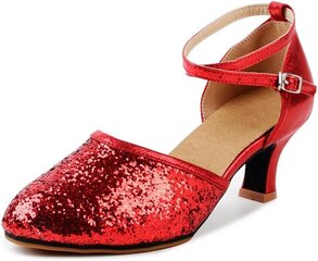 Женские туфли на каблуке-рюмочке OHENTA, красные цена и информация | Женские туфли | pigu.lt