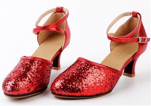 Женские туфли на каблуке-рюмочке OHENTA, красные цена и информация | Женские туфли | pigu.lt