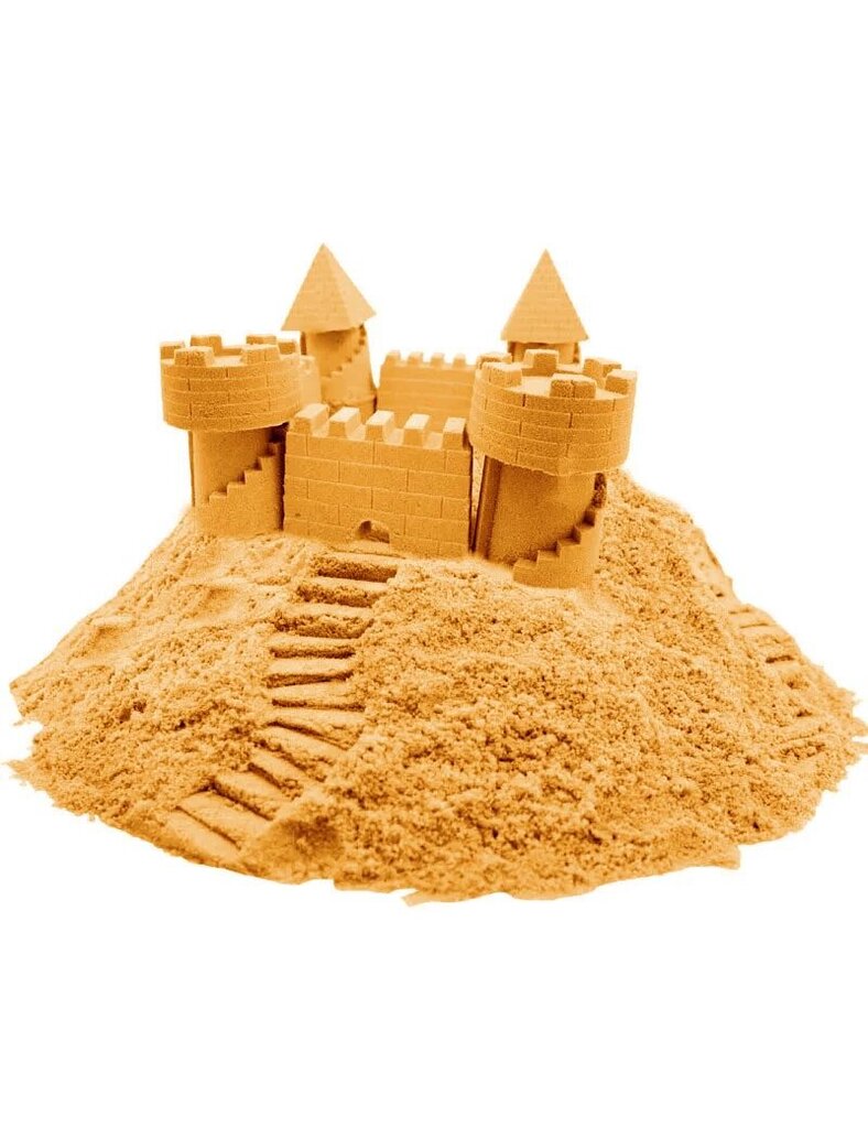 Smėlio dėžė su kinetiniu smėliu, 3kg, oranžinė kaina ir informacija | Lavinamieji žaislai | pigu.lt