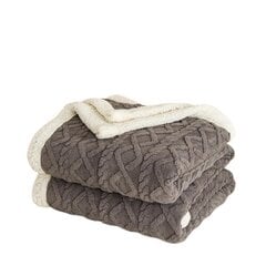 Двустороннее шерстяное одеяло для кровати, серое цена и информация | Одеяла | pigu.lt