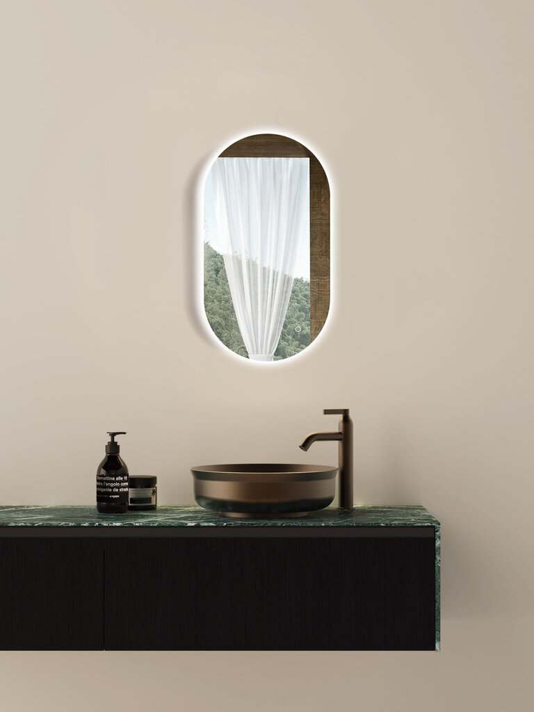Veidrodis LED Vento Salerno, 50x90 cm kaina ir informacija | Vonios veidrodžiai | pigu.lt