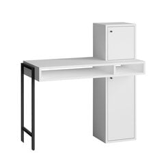 Учебный стол Асир, 102x106x45 см, белый/черный цена и информация | Компьютерные, письменные столы | pigu.lt