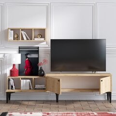 2-ių dalių TV spintelės komplektas Asir, rudas kaina ir informacija | TV staliukai | pigu.lt