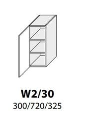 Pakabinama spintelė Carrini W2 30, kairinė, balta kaina ir informacija | Virtuvinės spintelės | pigu.lt