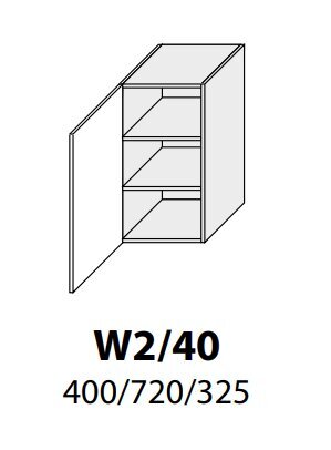 Pakabinama spintelė Carrini W2 40, dešininė, balta kaina ir informacija | Virtuvinės spintelės | pigu.lt