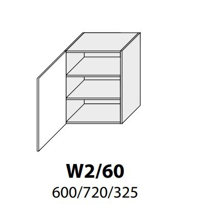 Pakabinama spintelė Carrini W2 60, dešininė, balta kaina ir informacija | Virtuvinės spintelės | pigu.lt
