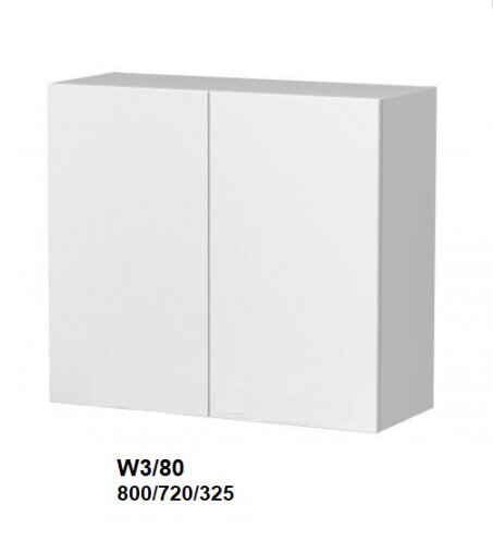 Pakabinama spintelė Carrini W3 80, balta kaina ir informacija | Virtuvinės spintelės | pigu.lt