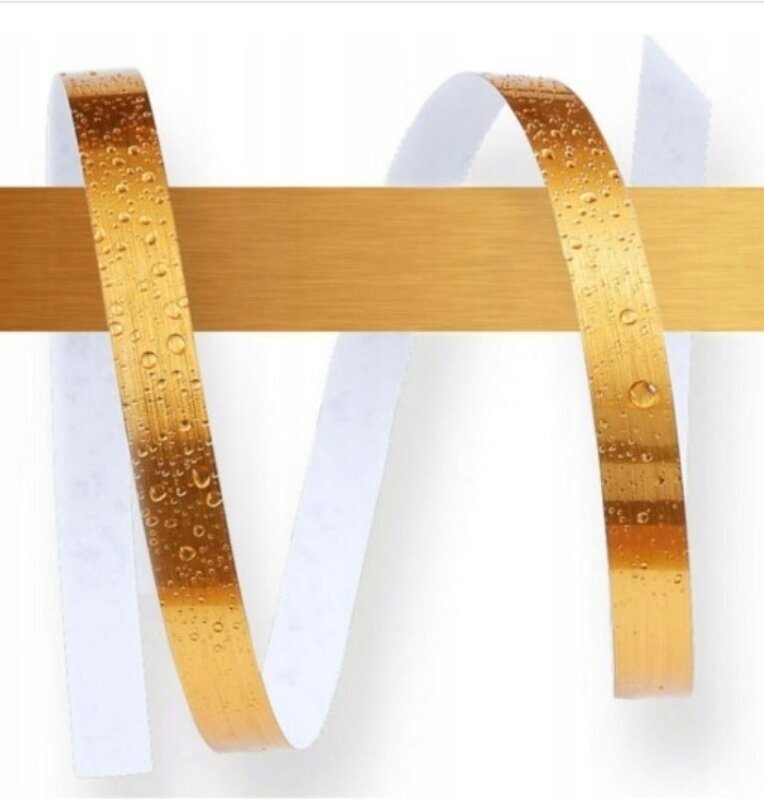 Dekoratyvinė lipni auksinė juosta 1,2 cm / 50 metrų kaina ir informacija | Lipnios plėvelės | pigu.lt