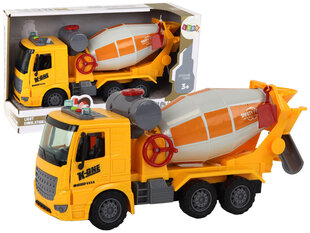 Žaislinis betono maišyklės sunkvežimis Lean Toys, geltonas/pilkas, 30x18x10 cm kaina ir informacija | Žaislai berniukams | pigu.lt