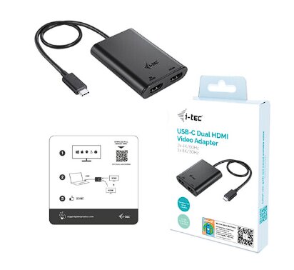 i-tec C31DUAL4K60HDMI kaina ir informacija | Adapteriai, USB šakotuvai | pigu.lt