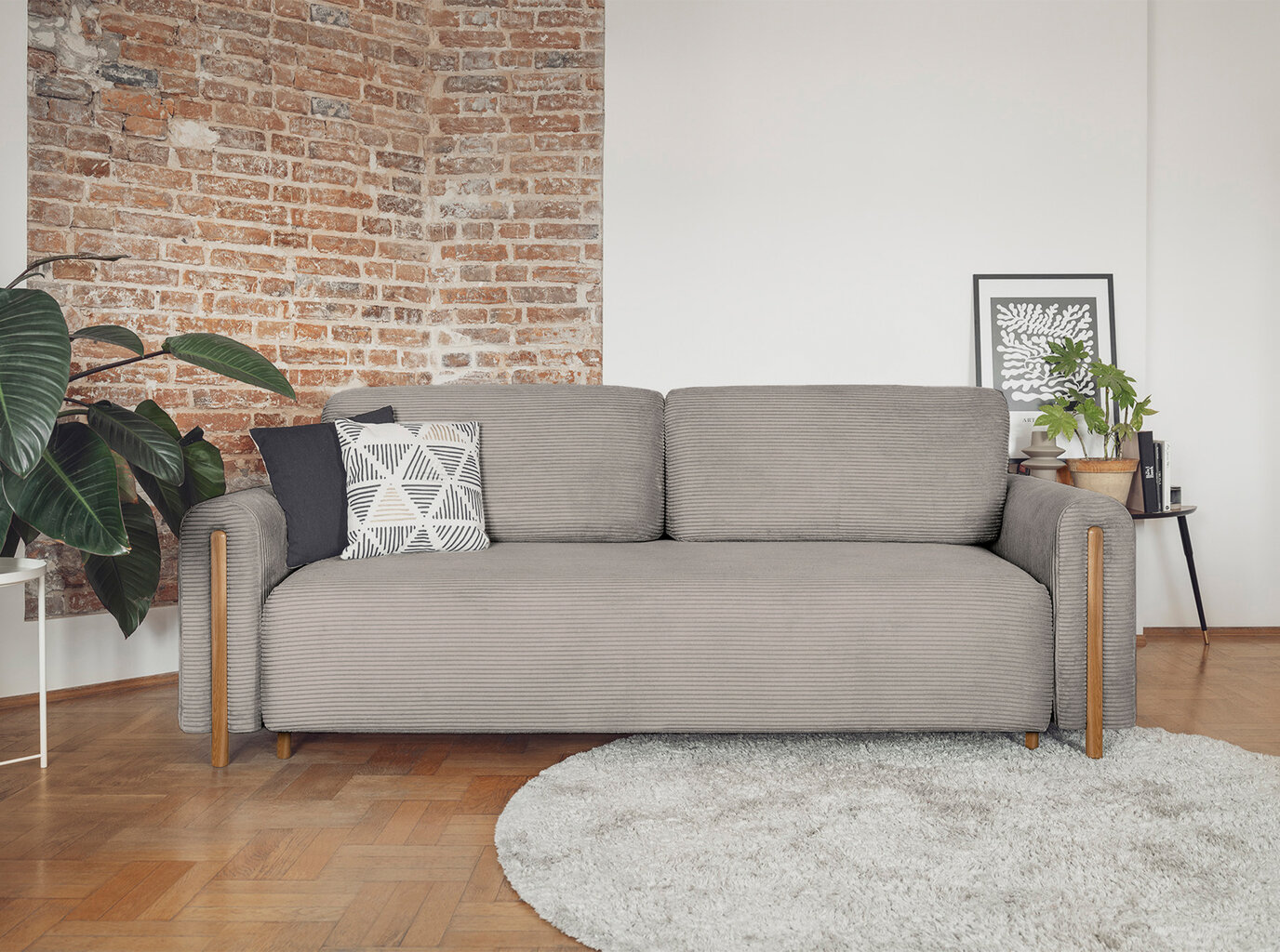 Sofa Eltap Arcadova, smėlio spalvos цена и информация | Sofos | pigu.lt