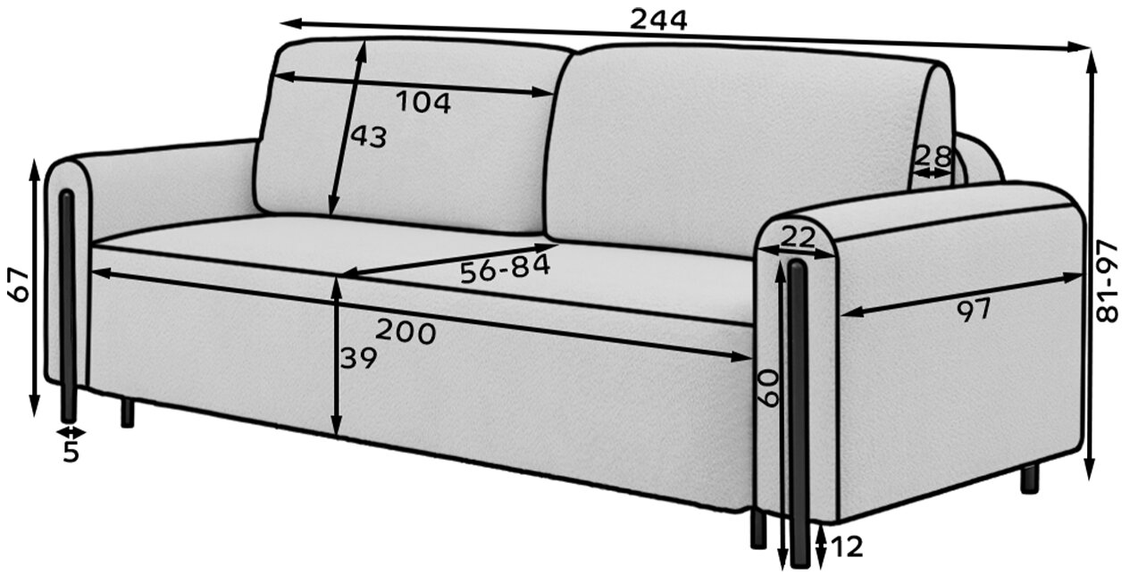 Sofa Eltap Arcadova, smėlio spalvos kaina ir informacija | Sofos | pigu.lt