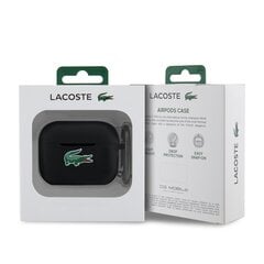 Lacoste Liquid Silicone Croc Logo Case for AirPods Pro 2 Black цена и информация | Теплая повязка на уши, черная | pigu.lt