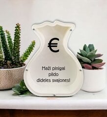 3D Taupyklė Maži pinigai pildo dideles svajones kaina ir informacija | Originalios taupyklės | pigu.lt