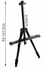 Tapybos molbertas - reguliuojamas, aliumininis 170cm kaina ir informacija | Piešimo, tapybos, lipdymo reikmenys | pigu.lt