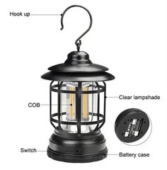 LED Kempingo lempa su metaline rankena kaina ir informacija | Žibintai ir prožektoriai | pigu.lt
