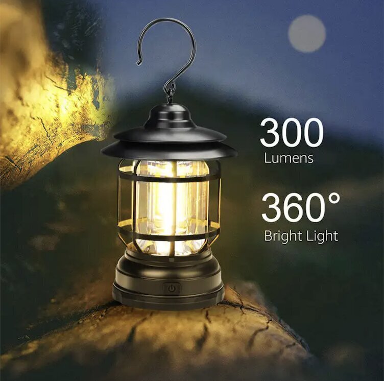 LED Kempingo lempa su metaline rankena цена и информация | Žibintai ir prožektoriai | pigu.lt