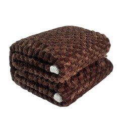 Мягкое одеяло из микрофибры, темно-коричневое цена и информация | Одеяла | pigu.lt