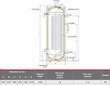 Karšto vandens greitaeigis šildytuvas , 200l, šilumokaičio plotas 1,8 m2 цена и информация | Vandens šildytuvai | pigu.lt