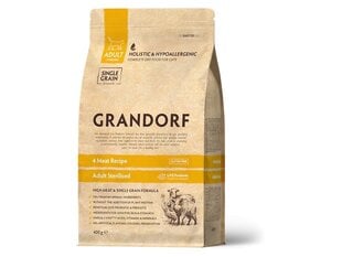 Grandorf suaugusioms sterilizuotoms katėms, 400 g цена и информация | Сухой корм для кошек | pigu.lt