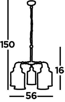 Searchlight pakabinamas šviestuvas Pipes 1265-5AB kaina ir informacija | Pakabinami šviestuvai | pigu.lt