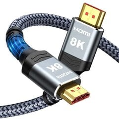 HDMI 2.1 Premium ULTRA High Speed 8K 60HZ 4k 120Hz HQ 1 метр цена и информация | Кабели и провода | pigu.lt