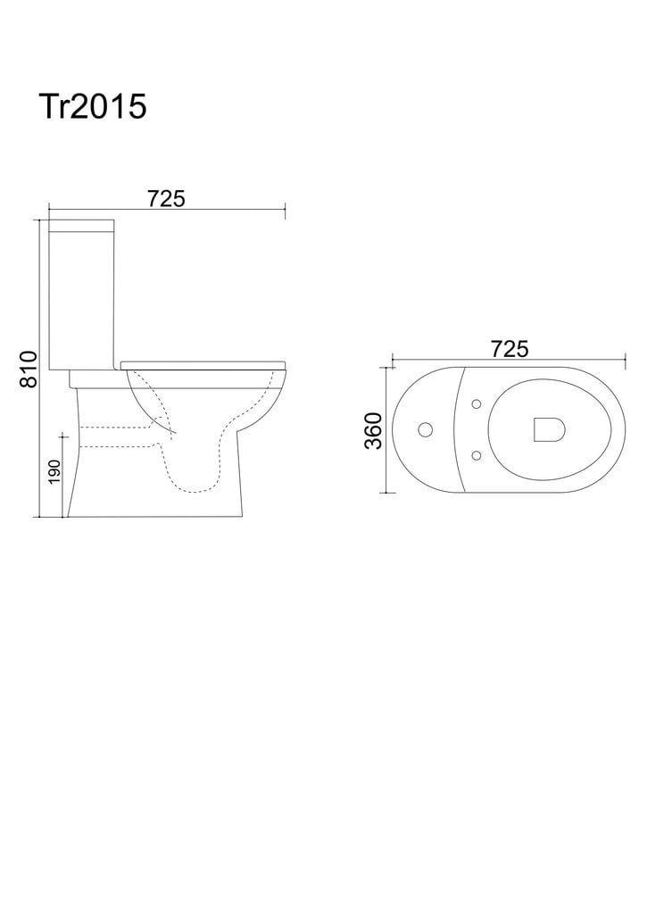 Unitazas Vento Lagon Horizontalus 3/6l, Sėdynė PP Soft Clos kaina ir informacija | Klozetai | pigu.lt