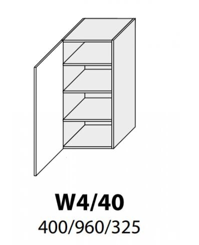 Pakabinama spintelė Carrini W4 40, kairinė, balta kaina ir informacija | Virtuvinės spintelės | pigu.lt