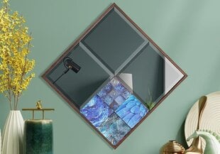 Декоративное зеркало Asir 60x45 см, коричневый/голубой цена и информация | Зеркала | pigu.lt