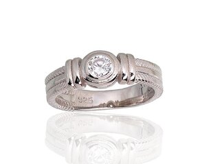 Серебряное кольцо "Токио III", DS01G356 цена и информация | Кольца | pigu.lt