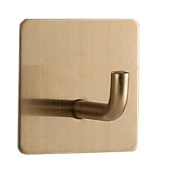 Крючок клейкий квадратный, цвет золотистый, нержавеющая сталь 1 шт. цена и информация | Аксессуары для ванной комнаты | pigu.lt