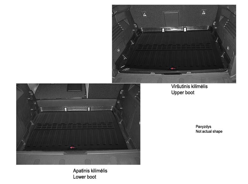 Guminis bagažinės kilimėlis Nissan X-Trail T33 e-power 2021, 5 seats/lower trunk цена и информация | Modeliniai bagažinių kilimėliai | pigu.lt