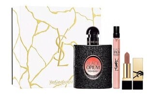 Rinkinys Yves Saint Laurent Black Opium EDP moterims: kvapusis vanduo 90 ml + lūpų dažai + mini 10 ml kaina ir informacija | Kvepalai moterims | pigu.lt