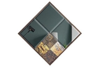 Декоративное зеркало Asir, 45x45 см, коричневый/оранжевый цена и информация | Зеркала | pigu.lt